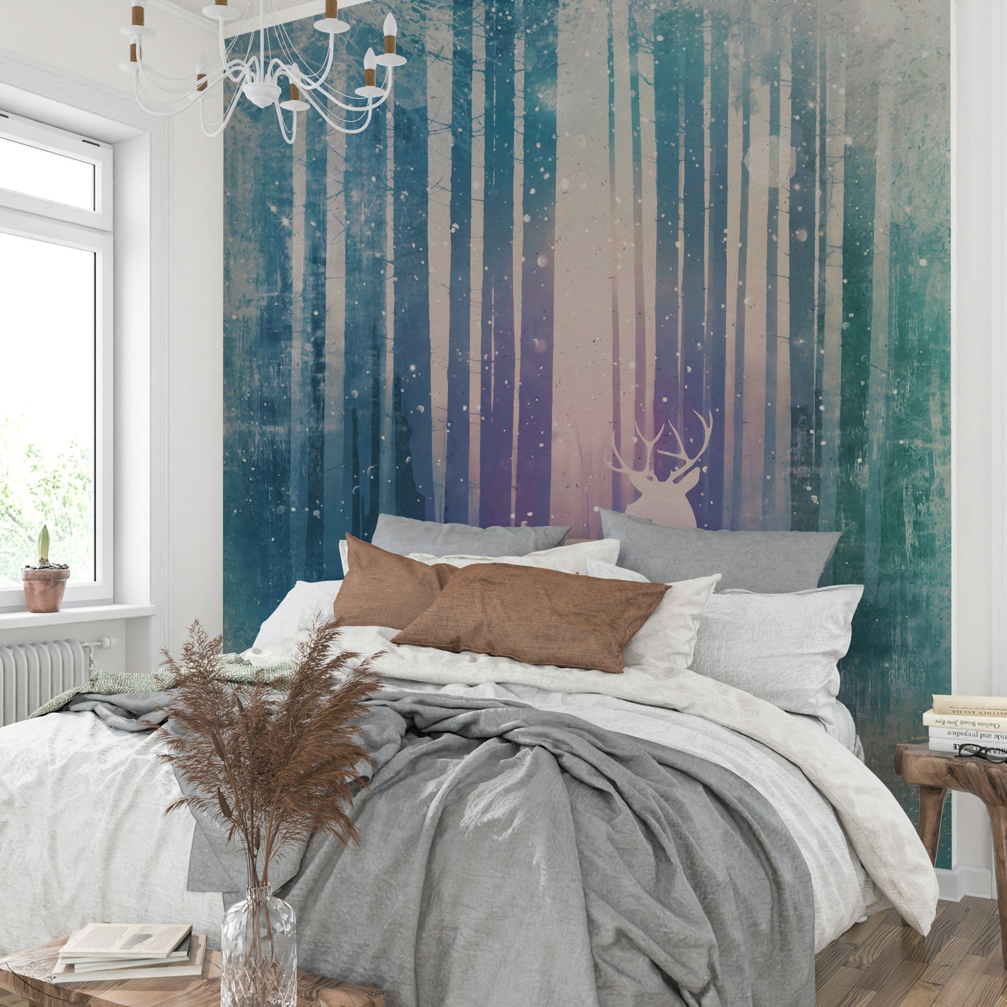 Silent Winter Woods Wall Mural