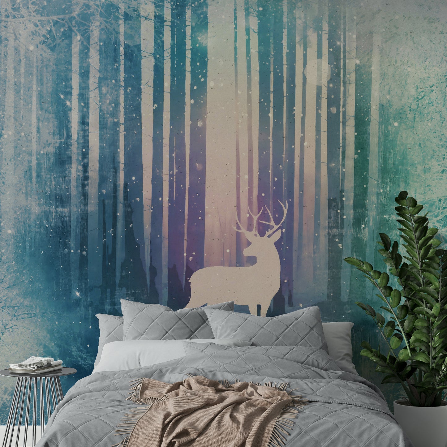 Silent Winter Woods Wall Mural