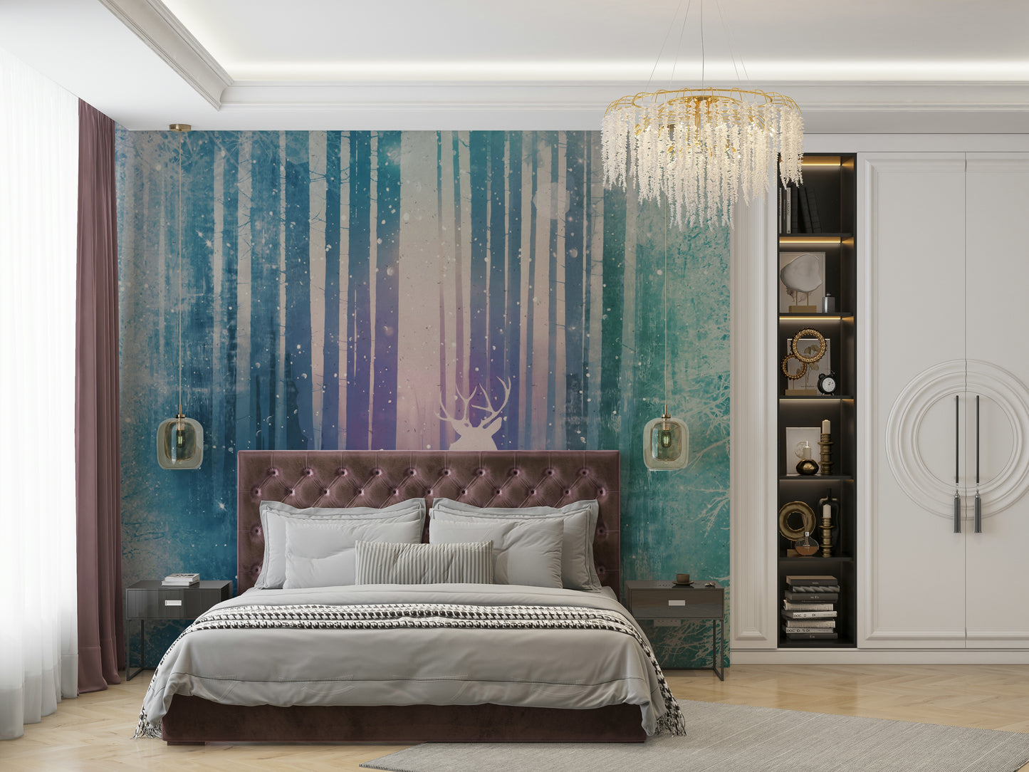 Silent Winter Woods Wall Mural