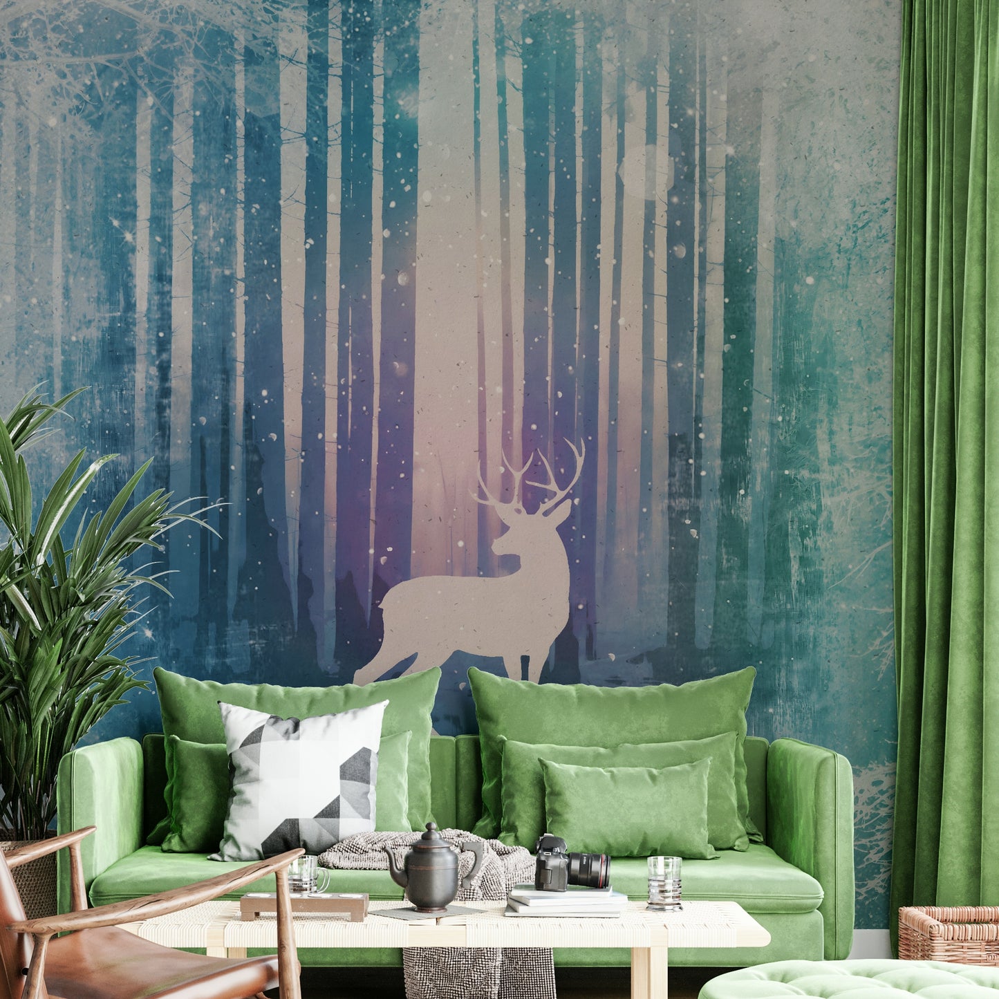 Silent Winter Woods Wall Mural