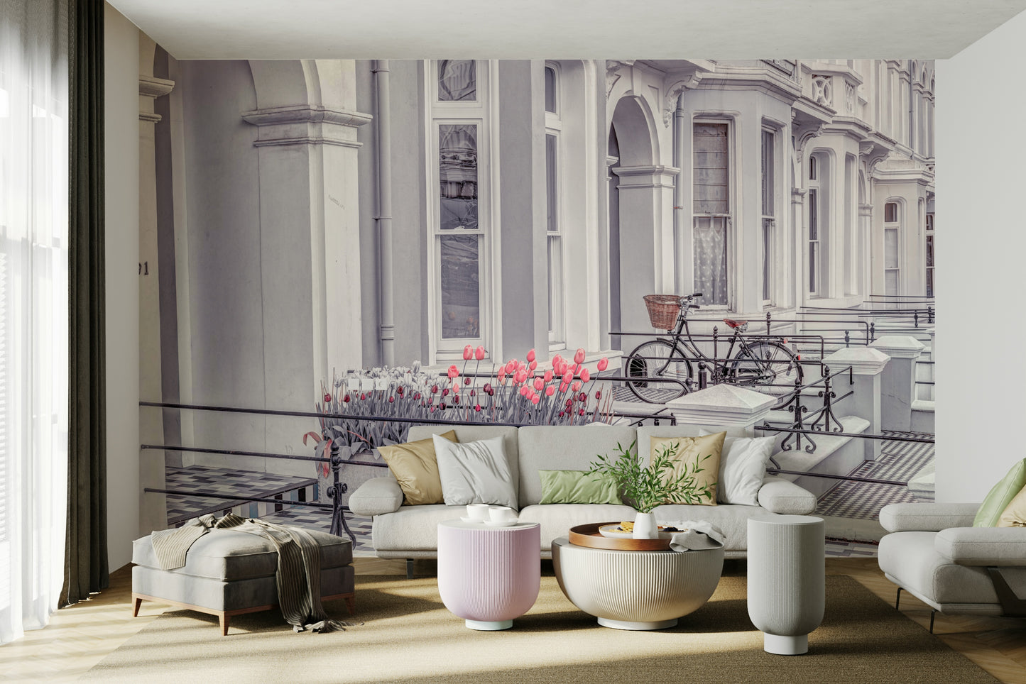 English Houses Facade Wall Mural