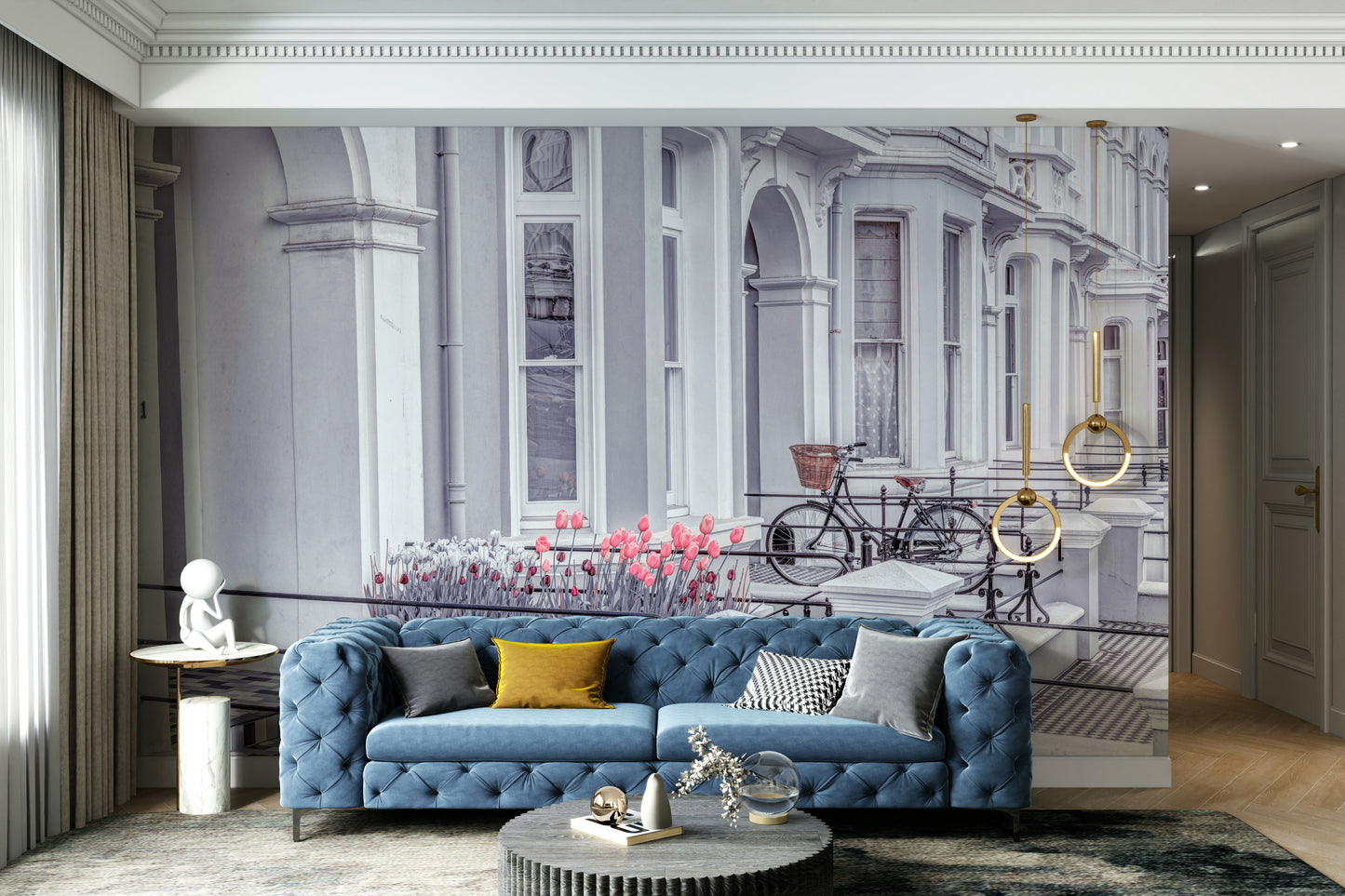 English Houses Facade Wall Mural