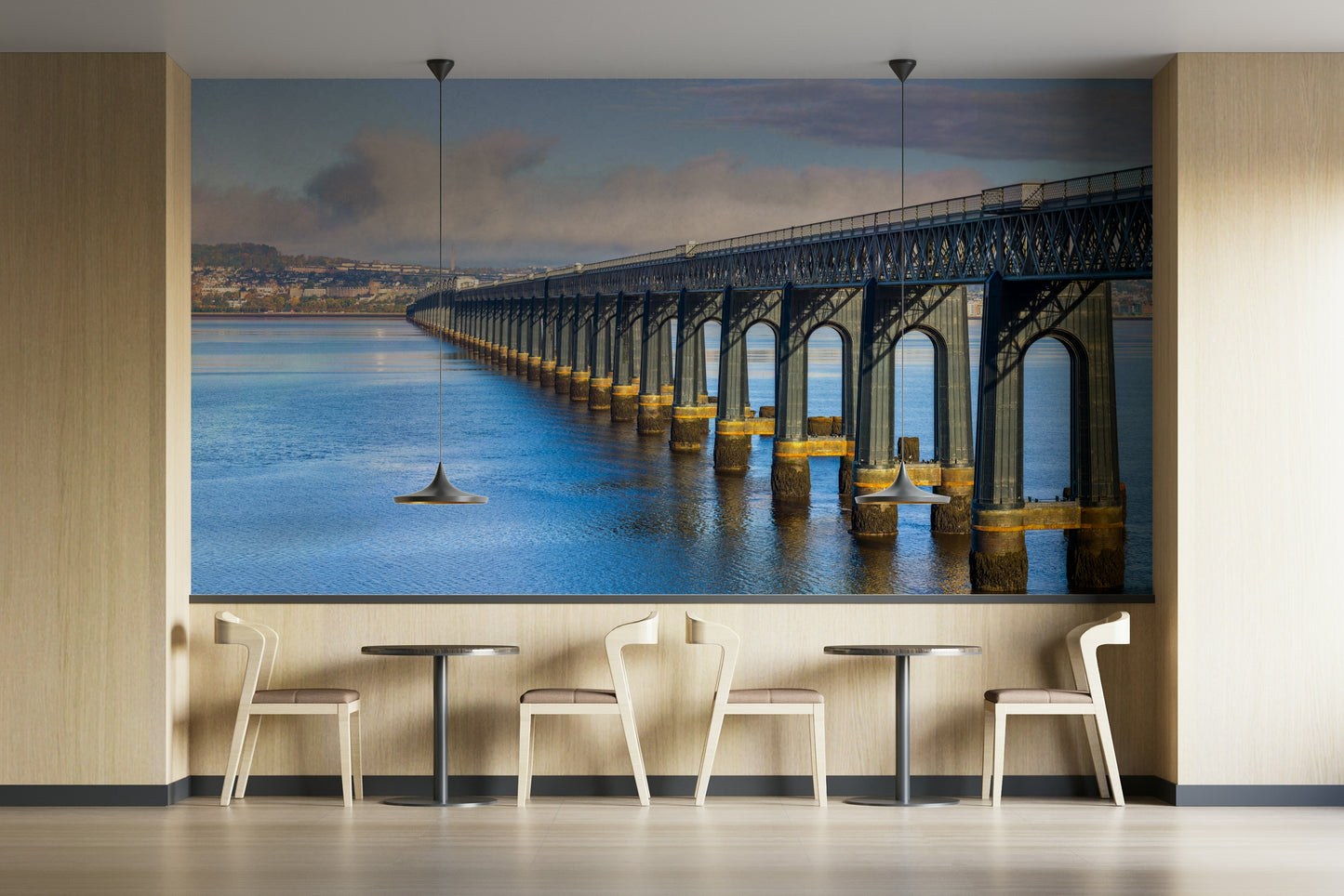 A classic bridge design wallpaper for walls.

