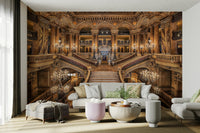 A beautiful baroque pattern wallpaper mural for a classic home.

