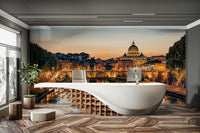 A serene panoramic city wall mural for your decor.


