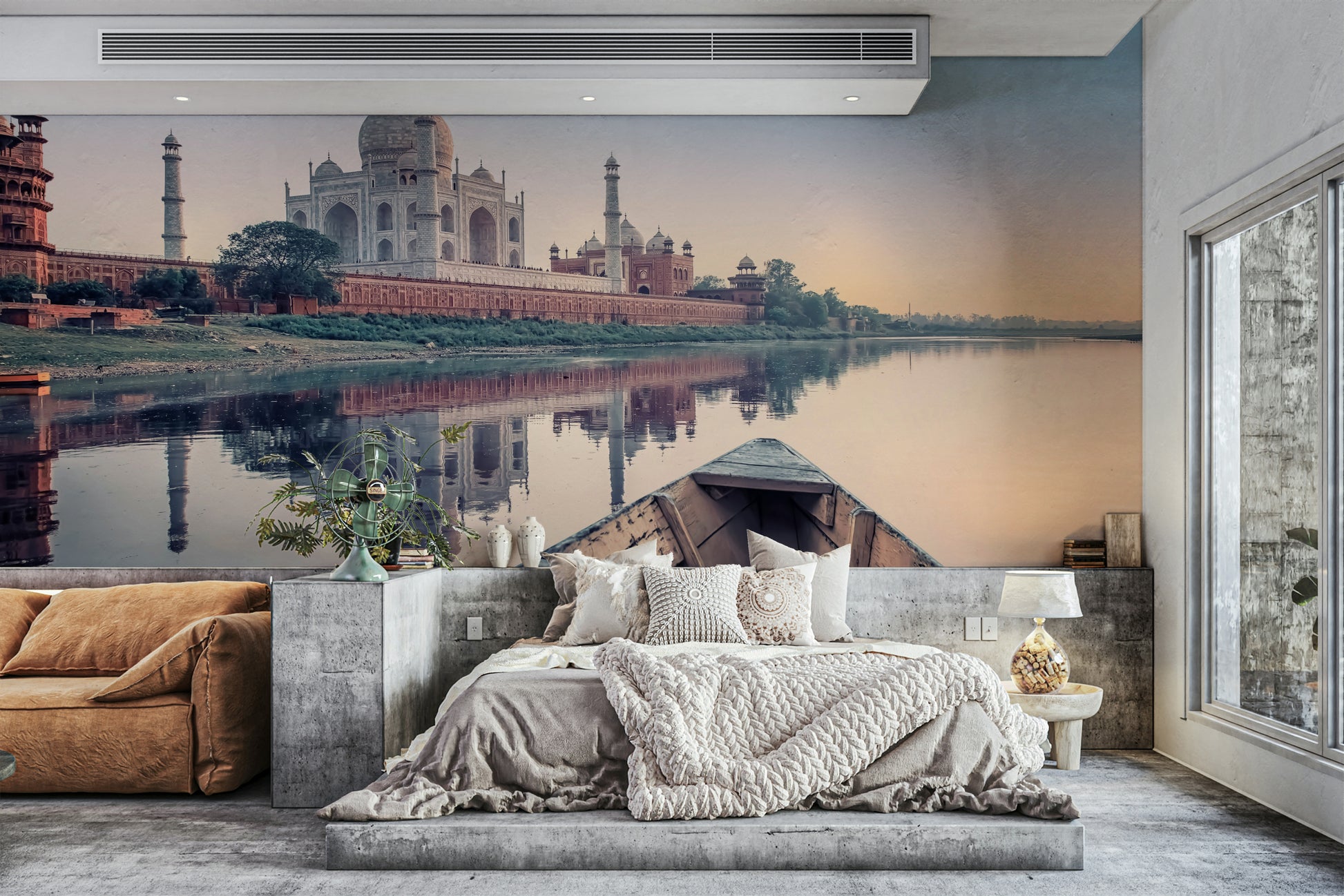 A beautiful historic landmark wall mural for a living room.

