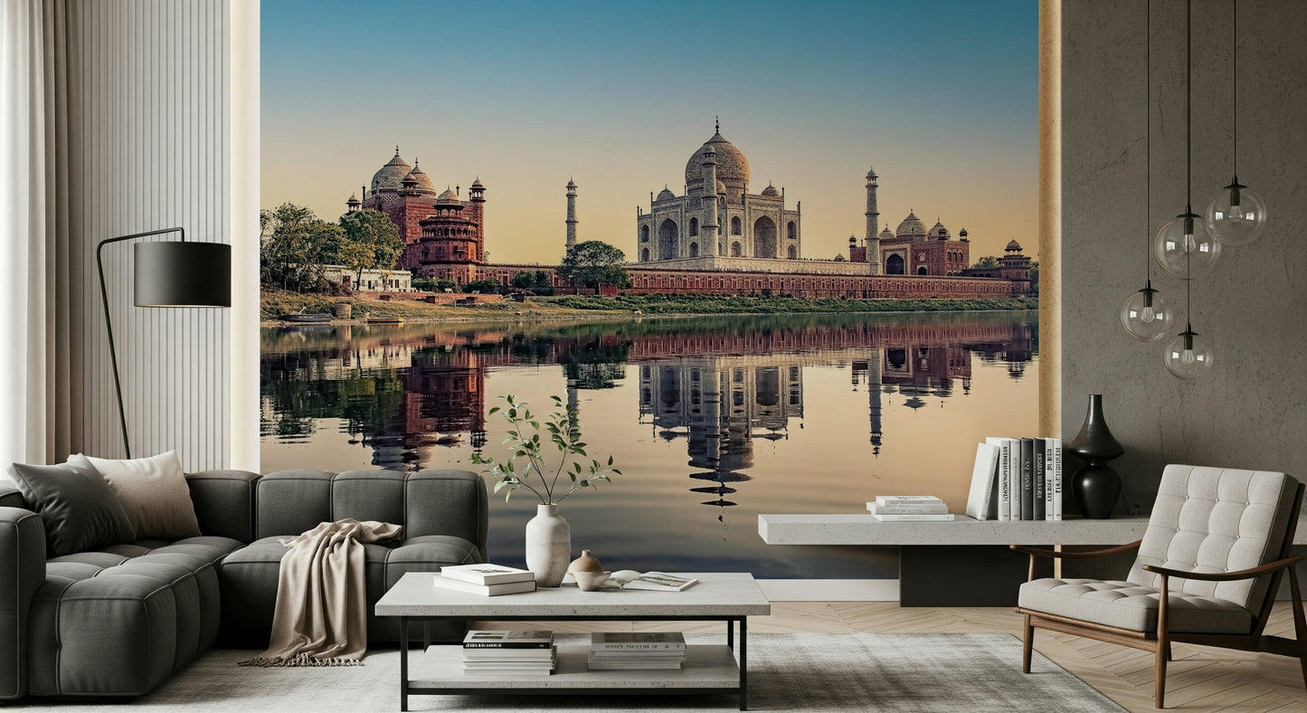 Taj Mahal's Reflection Wall Mural