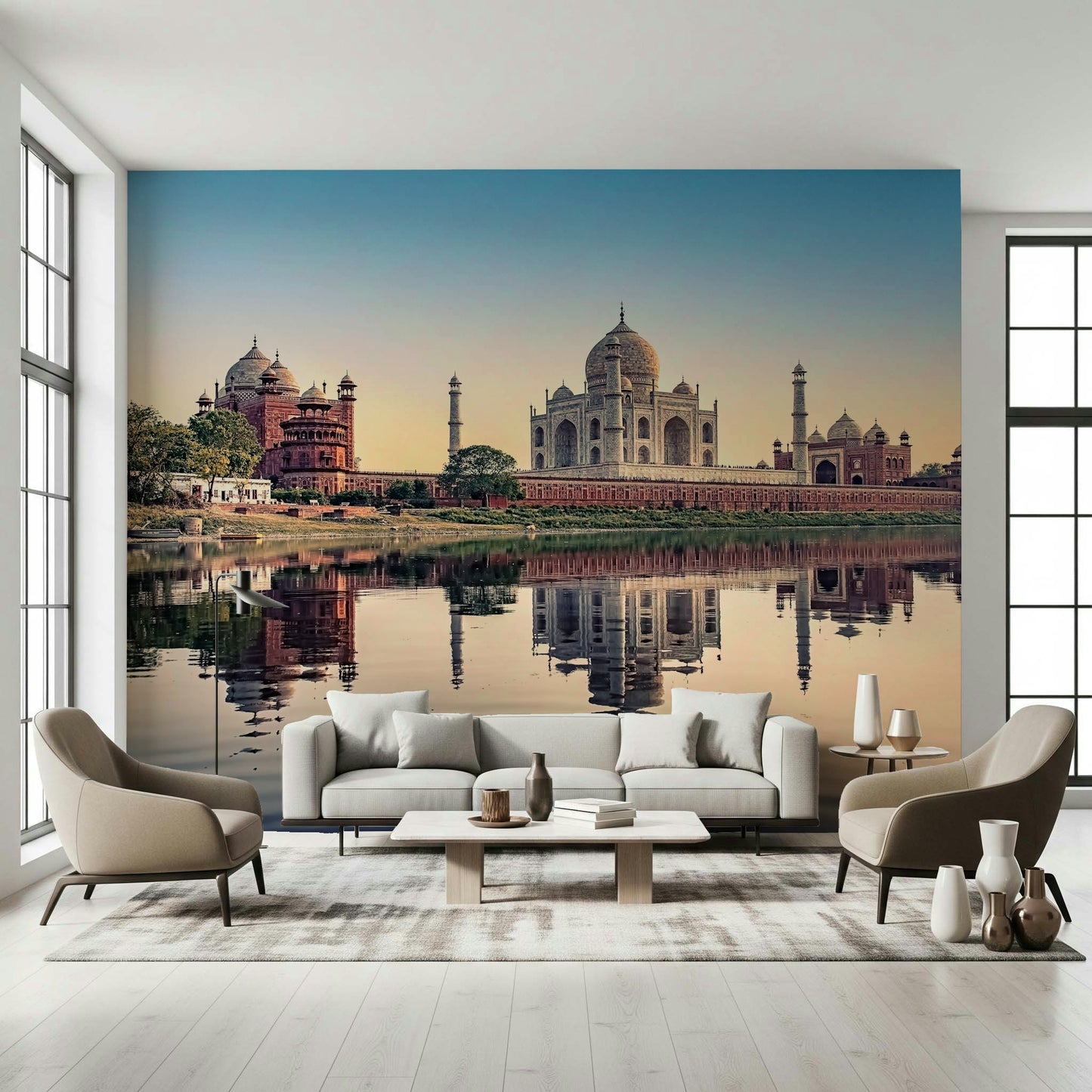 Taj Mahal's Reflection Wall Mural