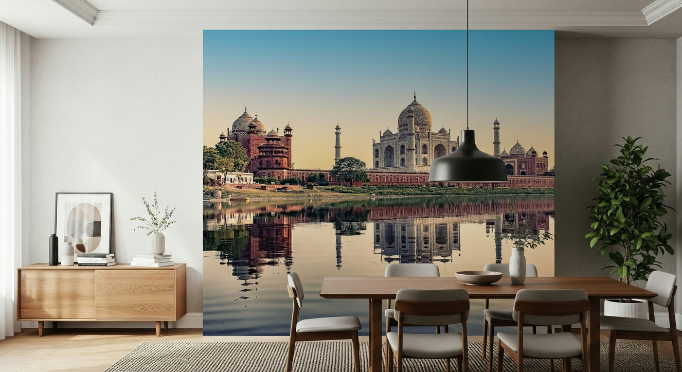 Taj Mahal's Reflection Wall Mural