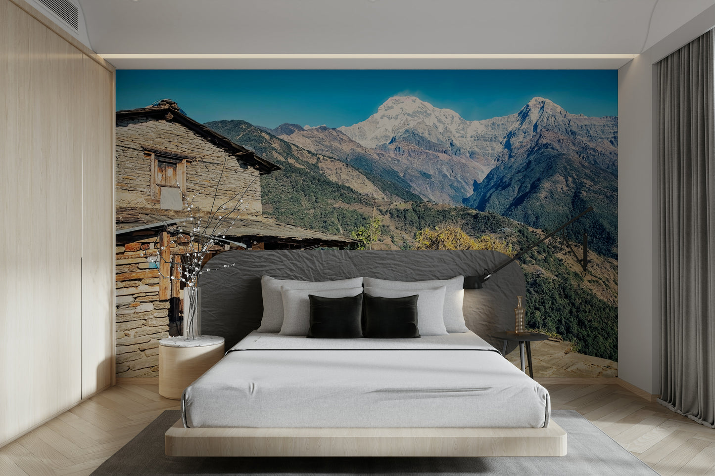 A classic mountain wallpaper for walls.

