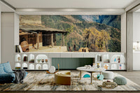 A beautiful Himalayan mountain wallpaper mural for a modern home.

