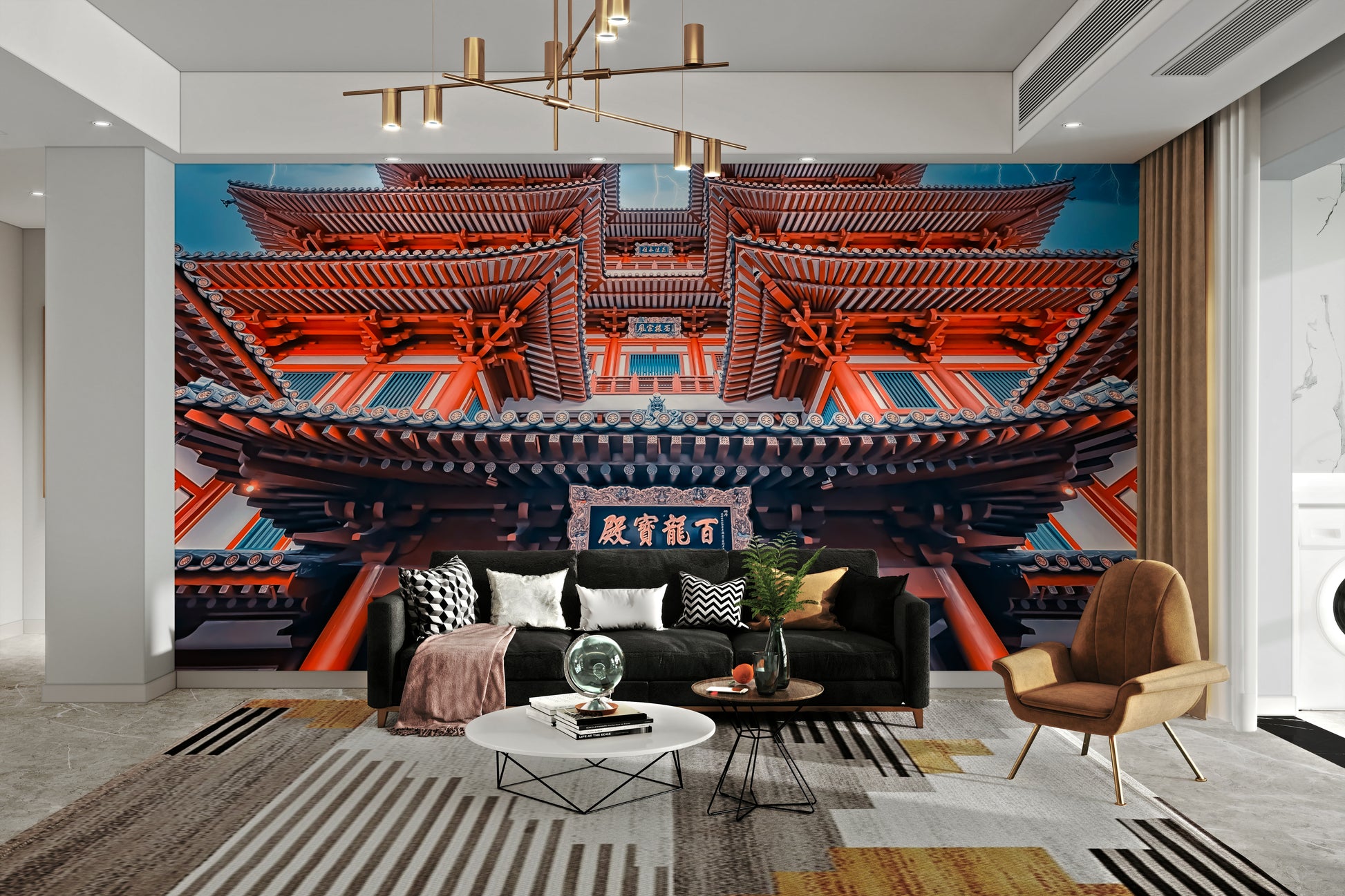 An artistic dark sky mural for home decor.

