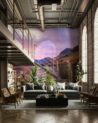 A tranquil mountain reflection wall mural for your decor.

