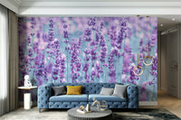 A serene floral dreamscape wall mural for your decor.

