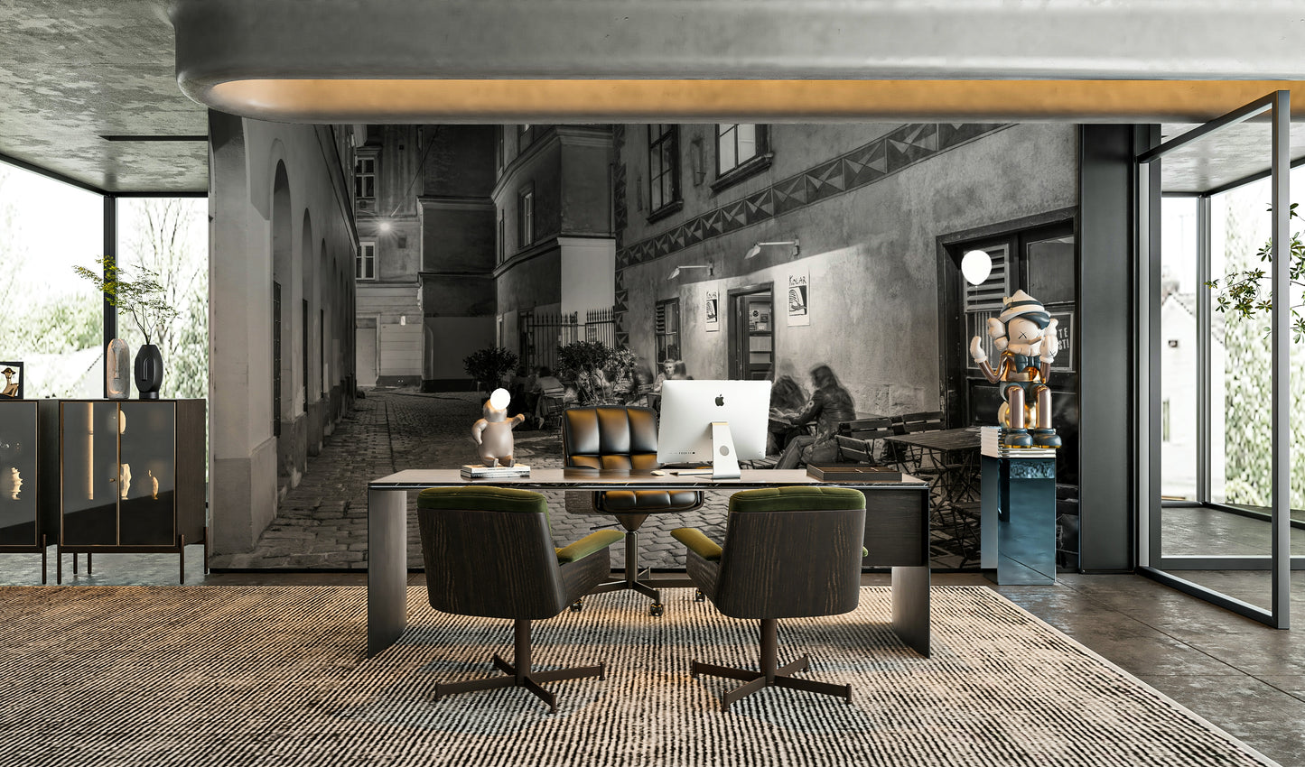 Street cafe in Vienna Wall Mural