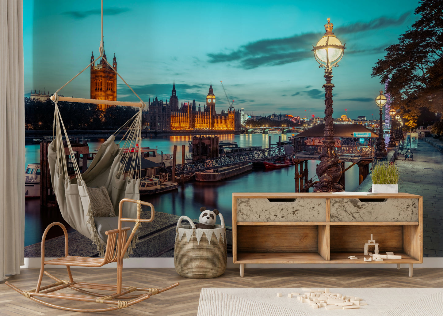 Twilight Thames Embrace Wall Mural