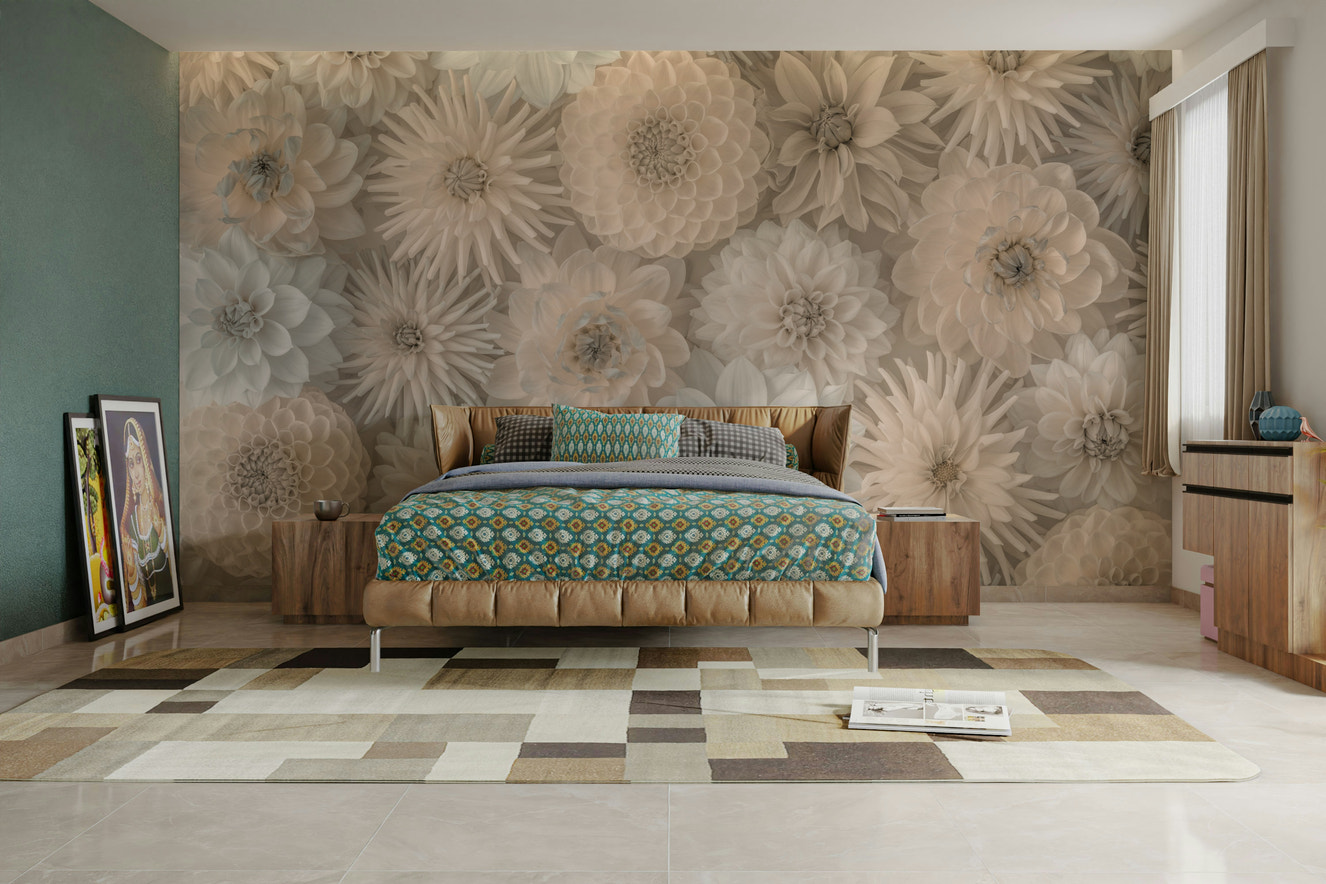 Lush Dahlia Tapestry Wall Mural