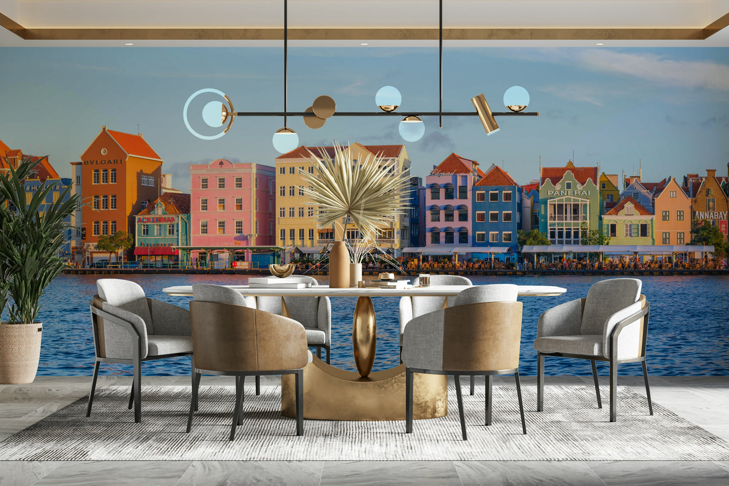 Willemstad Waterfront Wall Mural