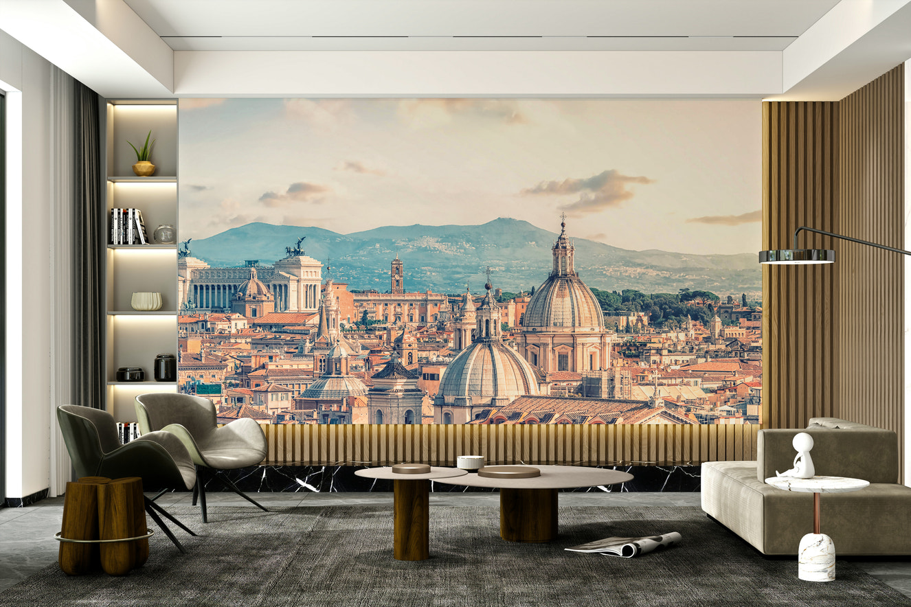 Eternal City: Roman Skyline Canvas Wall Mural