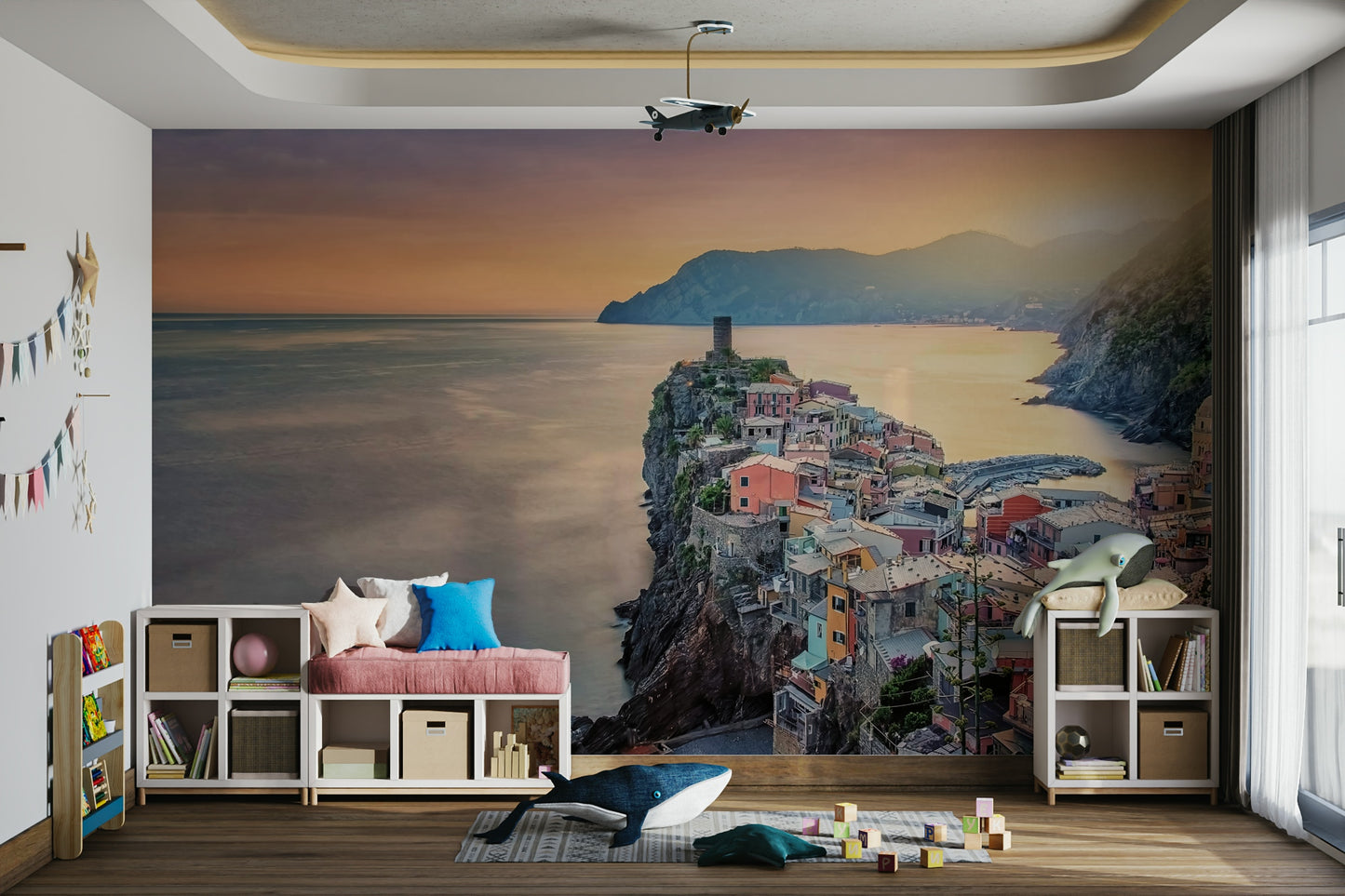 Cliffside Village Dream Wall Mural