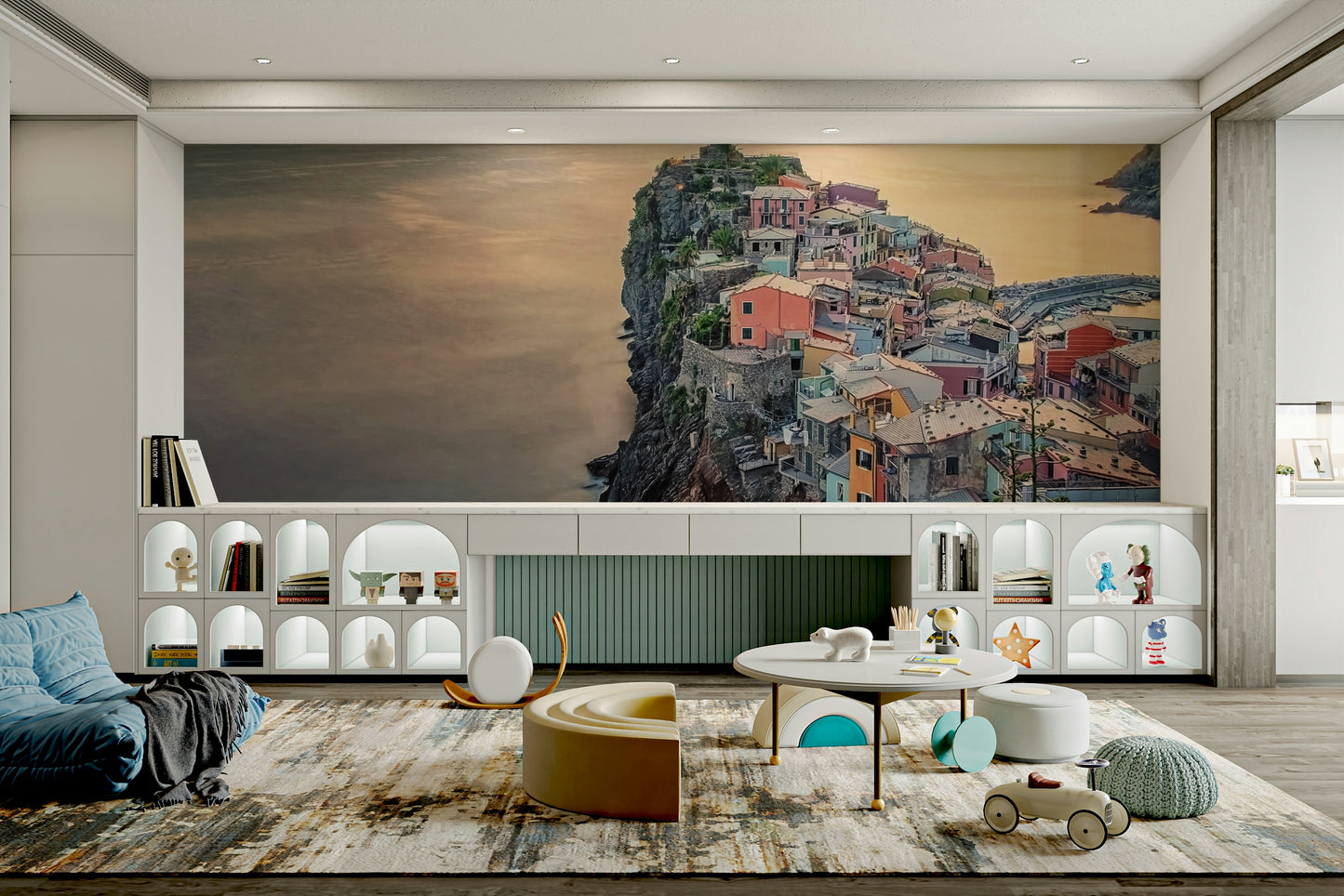 Cliffside Village Dream Wall Mural