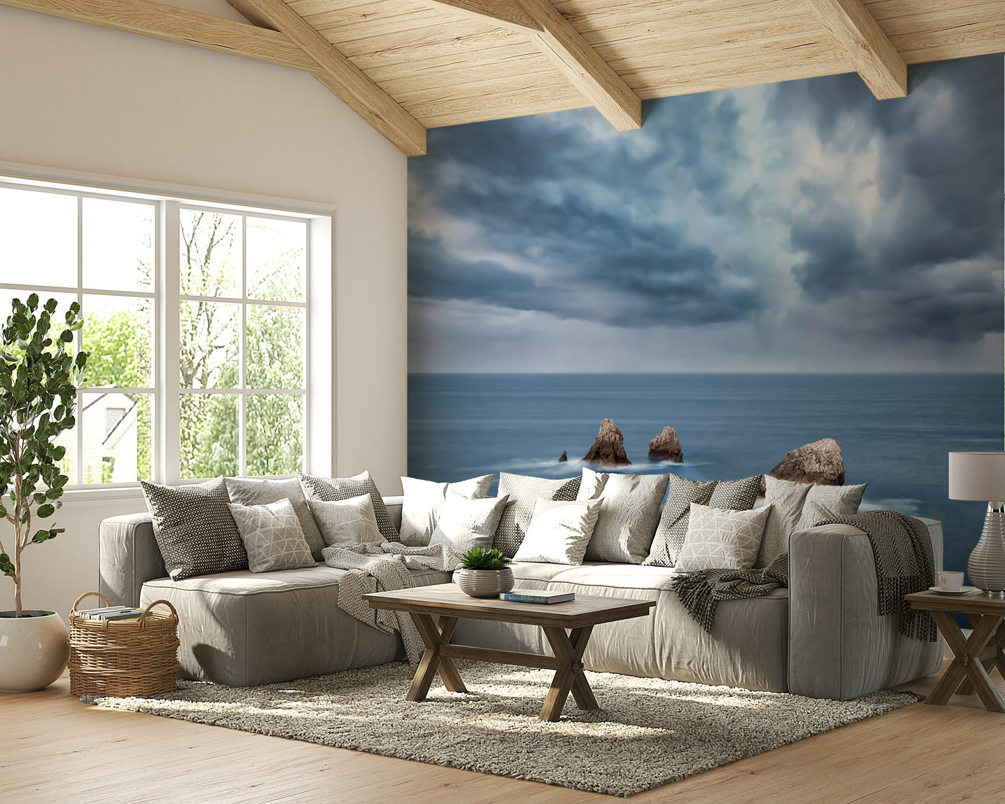 Moody Ocean Vista Wall Mural