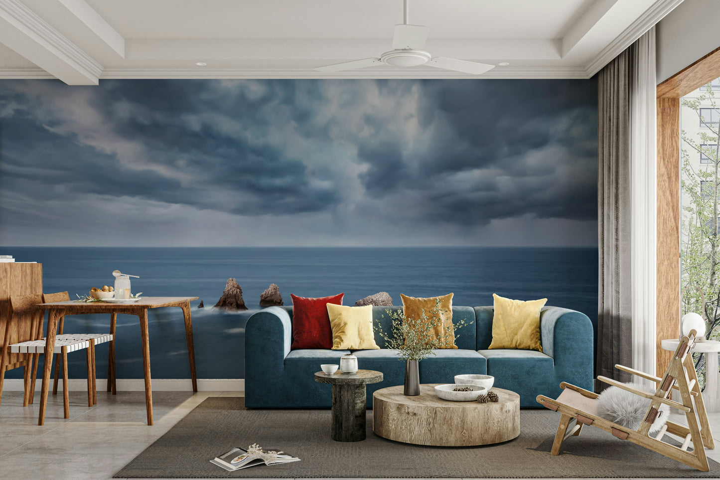 Moody Ocean Vista Wall Mural