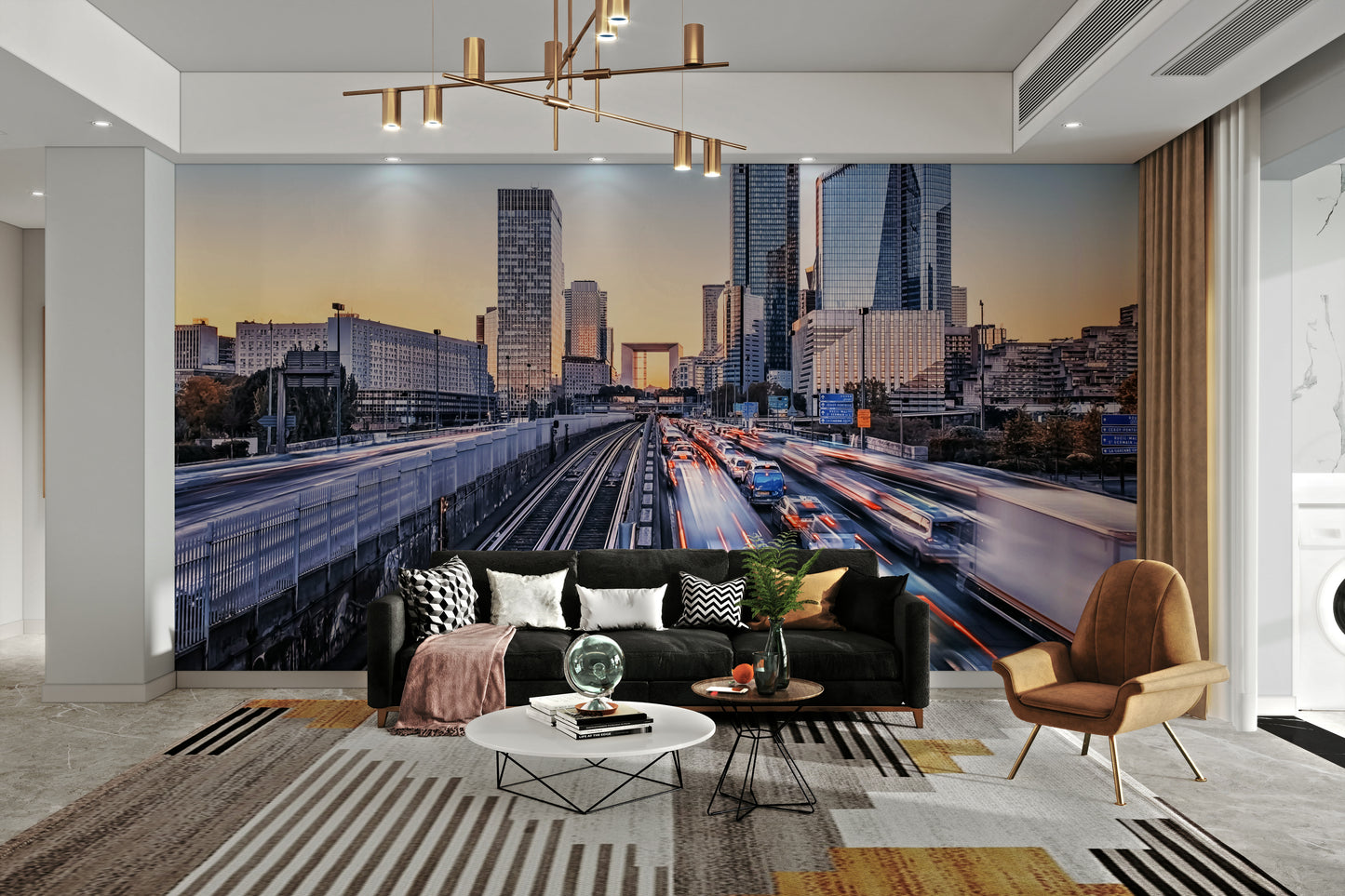 Metropolis Dawn Wall Mural