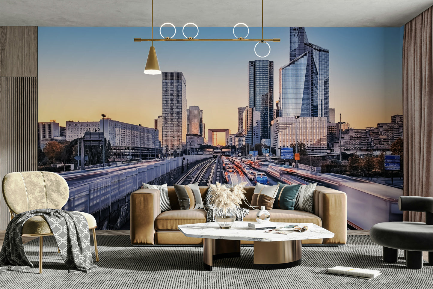 Metropolis Dawn Wall Mural