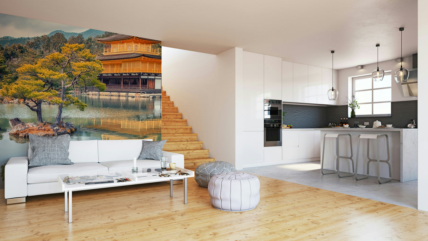 Golden Temple Calm Wall Mural