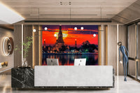 A contemplative twilight view wallpaper mural for a feature wall.

