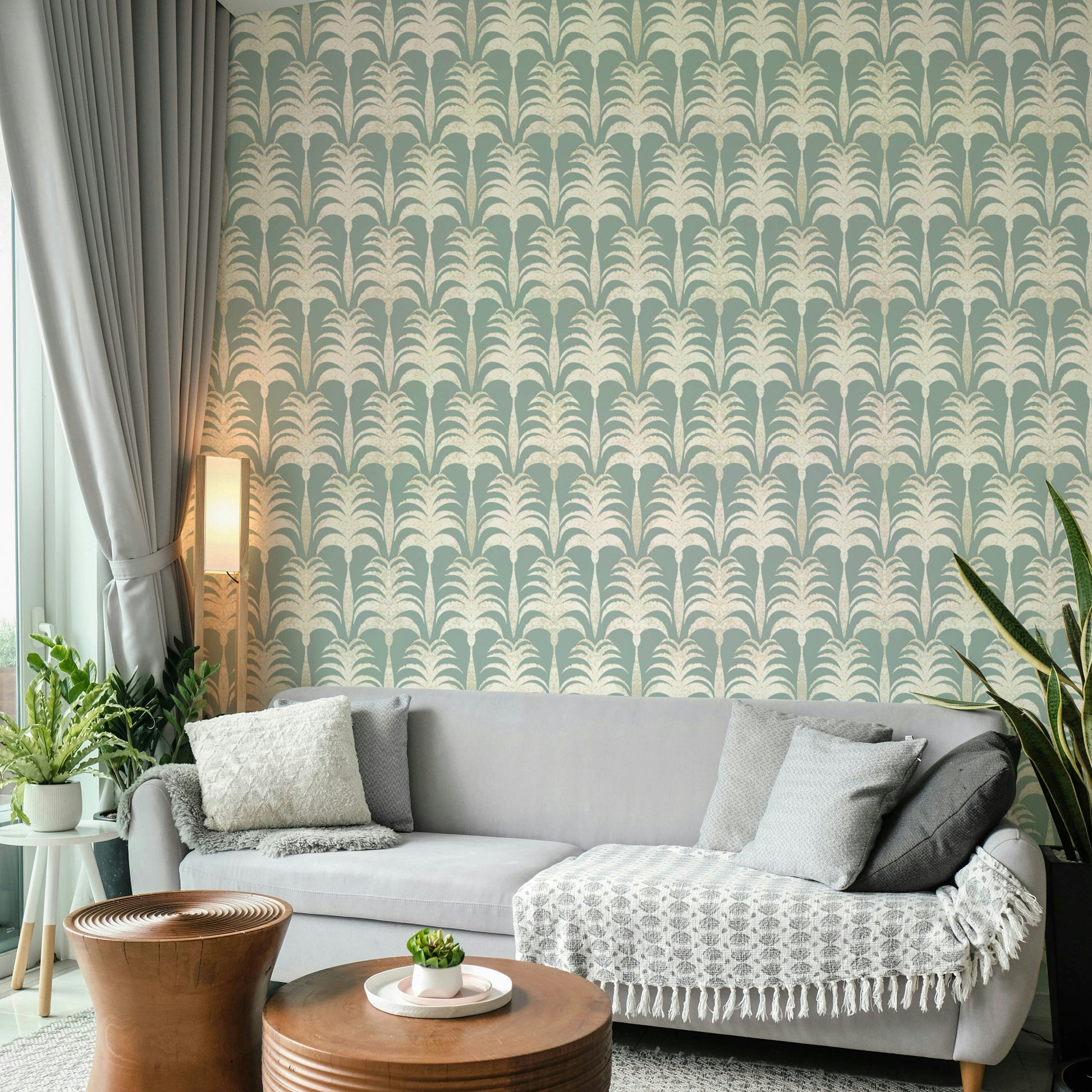 An artistic nature inspired mural for home decor.

