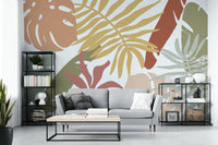 A contemplative tropical design wallpaper mural for a feature wall.

