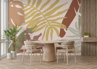 A serene tropical foliage wall mural for your decor.

