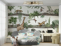 An artistic nature inspired mural for home decor.

