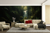 An artistic nature landscape mural for home decor.

