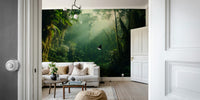 A beautiful misty cloud forest wallpaper mural for a modern home.

