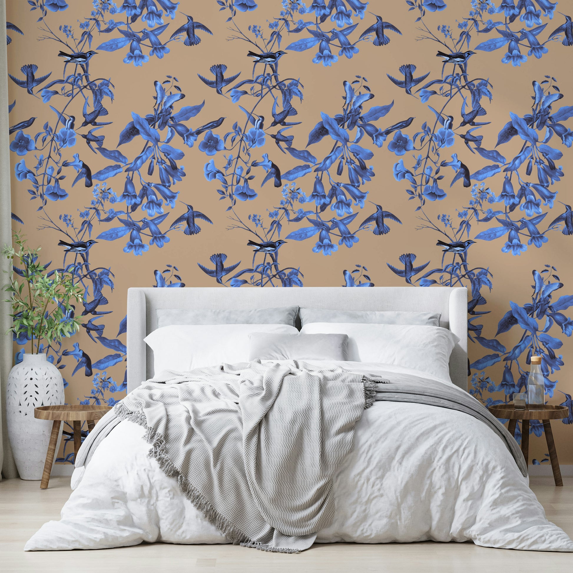 An artistic nature inspired mural for home decor.


