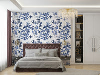 A tranquil bluebell field wall mural for your decor.

