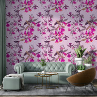 An artistic nature inspired mural for home decor.

