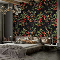 A calming sophisticated design wallpaper mural that defines a space.

