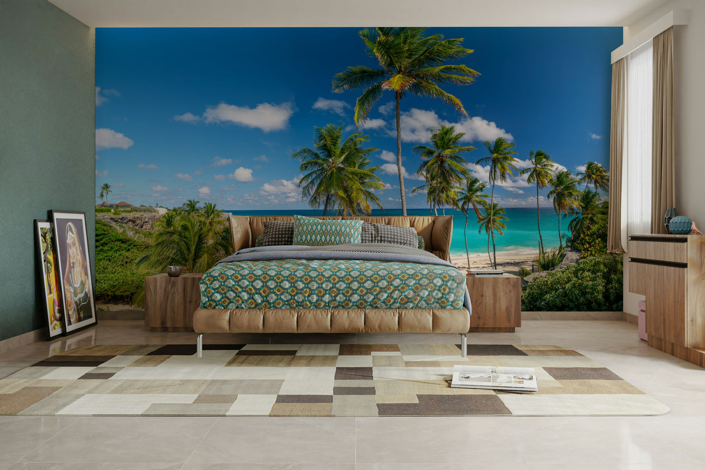 A classic tropical beach wallpaper for walls.

