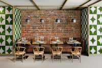 An artistic texture print mural for home decor.

