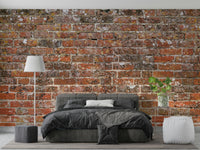 A classic red brick wallpaper for walls with a rustic feel.

