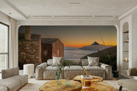 A beautiful Aegean Sea wallpaper mural with Greek islands.

