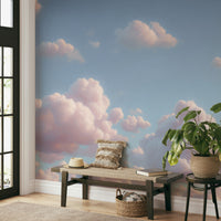 A beautiful modern sky wall mural for a living room.

