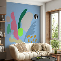 A contemplative gentle light wallpaper mural for a feature wall.

