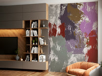 A serene gold accent flower wall mural for your decor.

