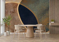 An artistic spatial design mural for home decor.

