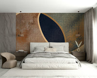 A calming abstract design wallpaper mural that defines a space.

